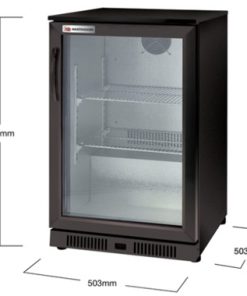 Glass Door Fridge in Black 108L (Matador)