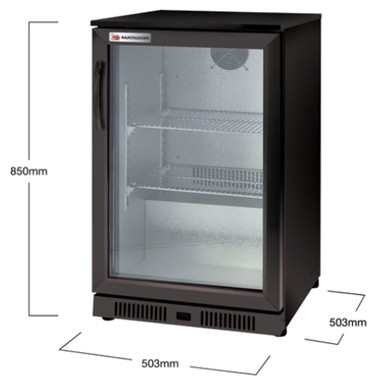 Black Bar fridge 108L